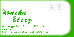monika blitz business card
